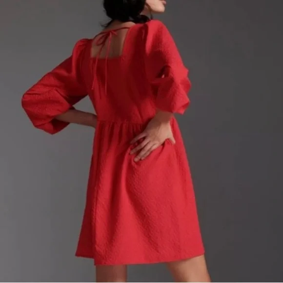 Anthropologie Amadi Esther Mini Red Dress - Picture 14 of 14